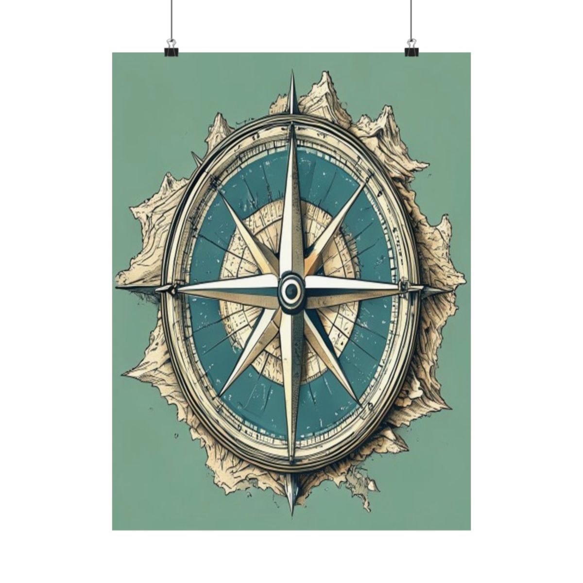 Alpine Trail Finder – Peak Compass Poster