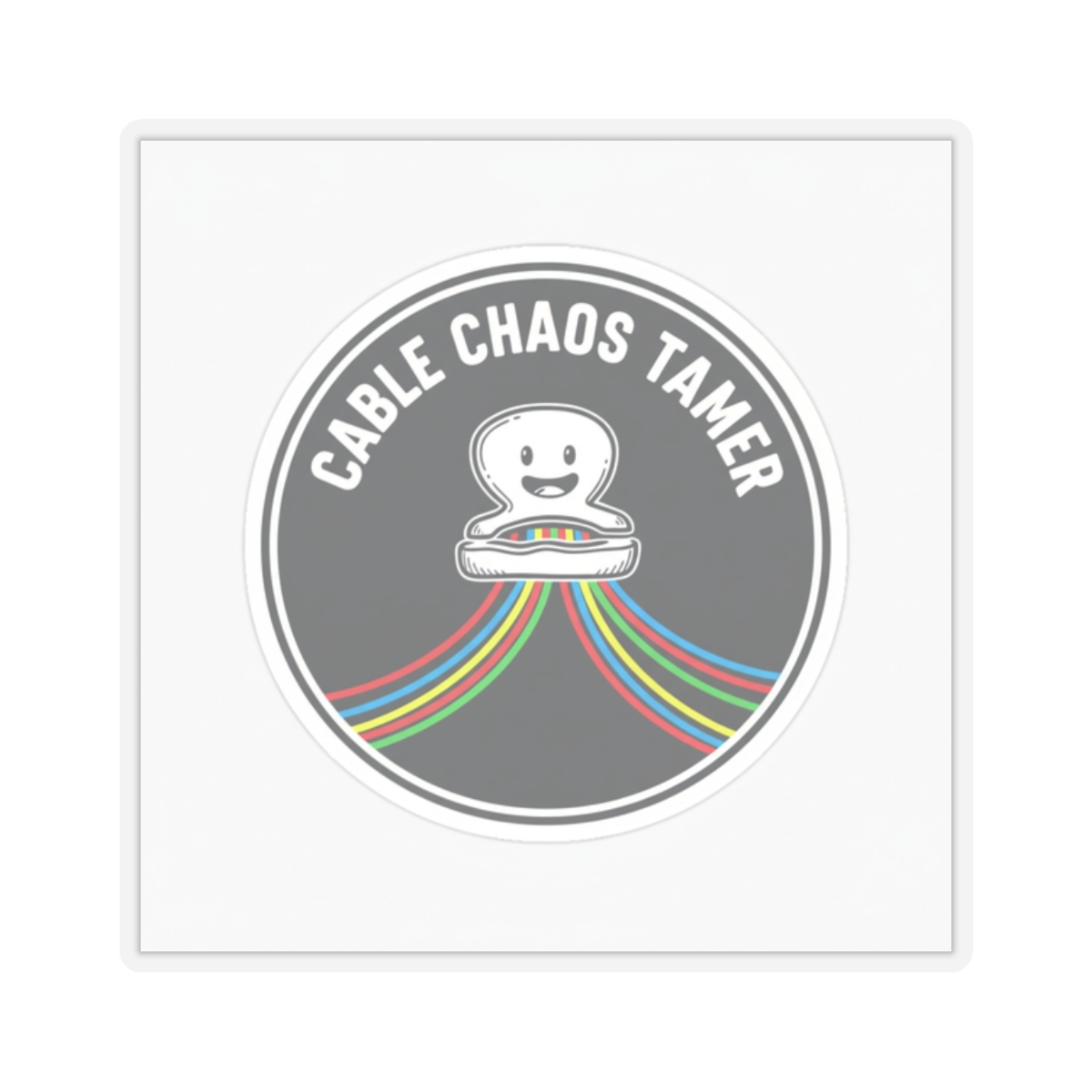 Cable Chaos Tamer – Desk Sticker