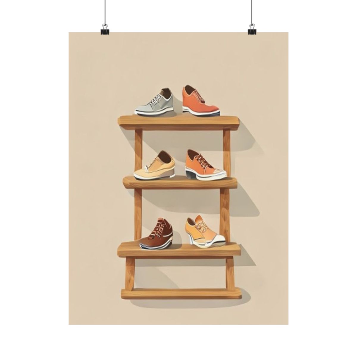 Shoe Rack Harmony – Minimalist Art