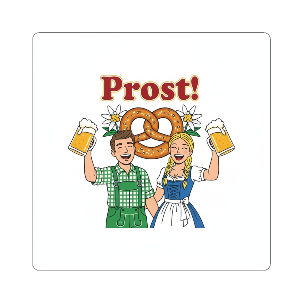 Alpine Prost – Dirndl & Lederhosen Sticker