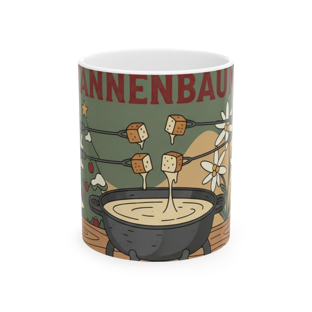 Fondue Statt Tannenbaum Mug