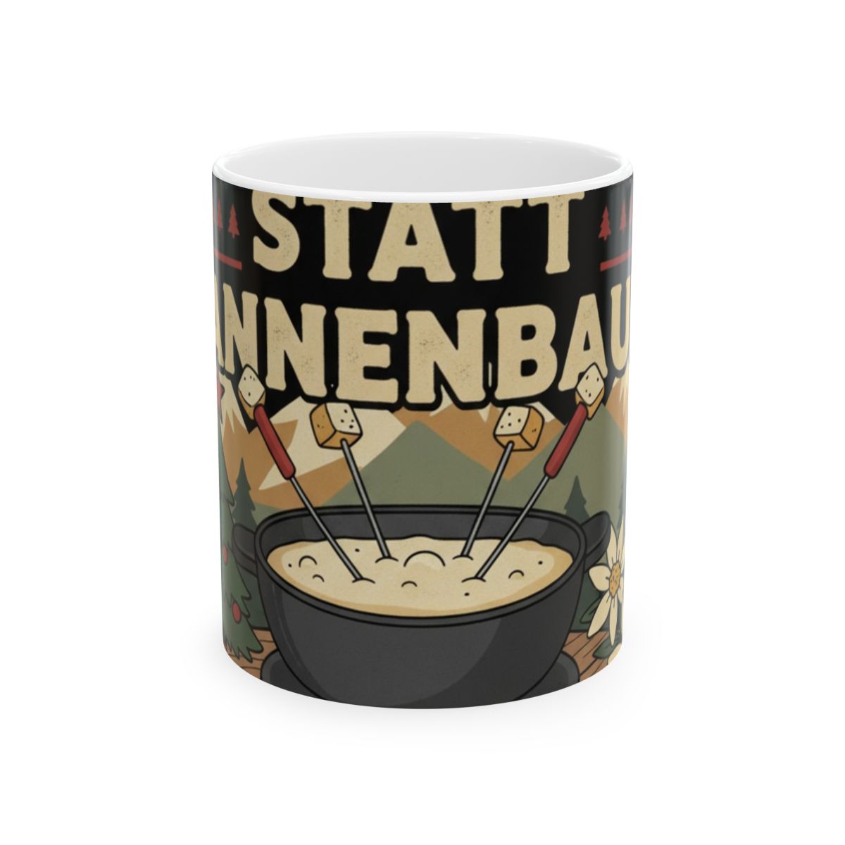 Fondue Statt Tannenbaum Mug