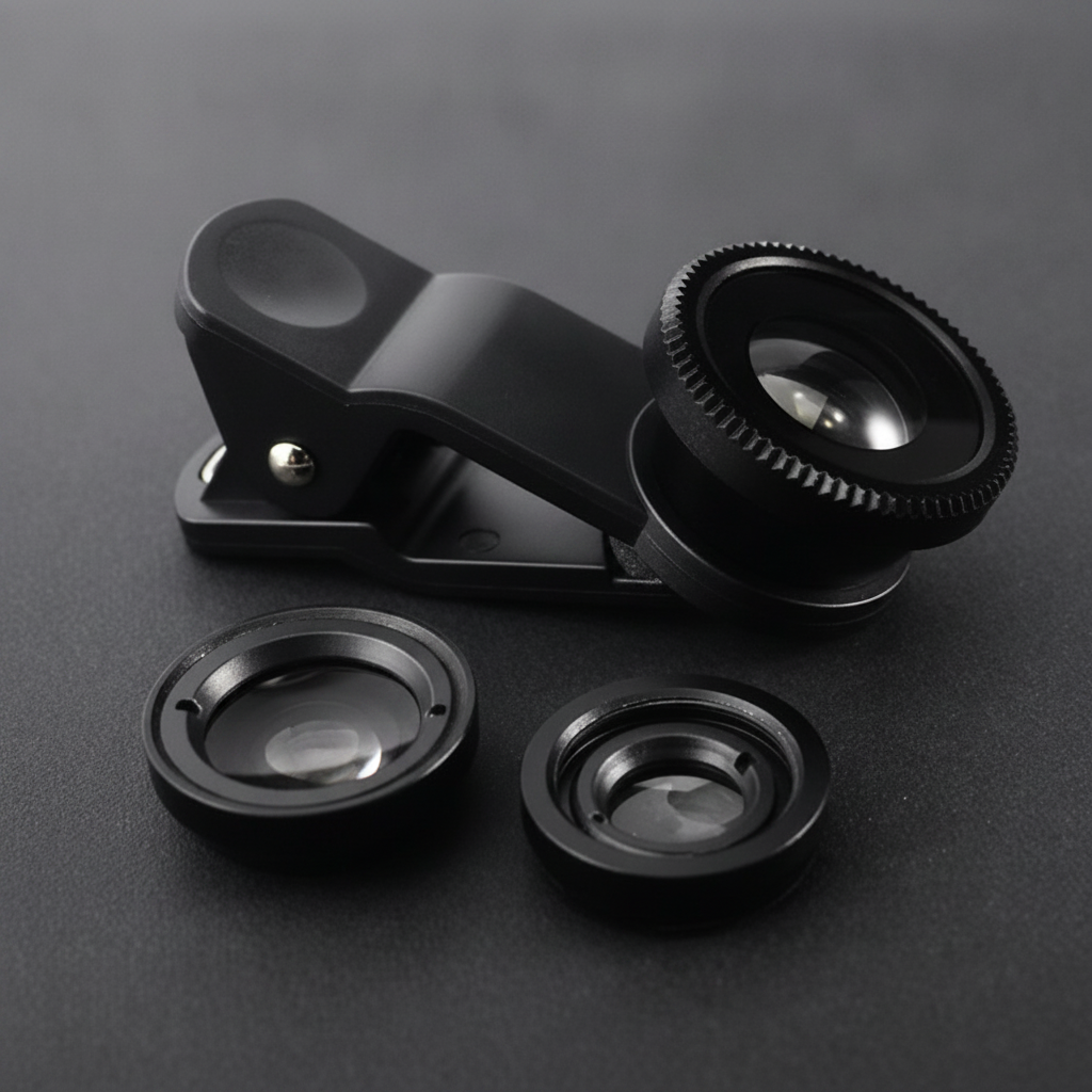 Generic Clip-On Phone Camera Lens Kit: Wide-Angle, Macro, and Fisheye — view 3