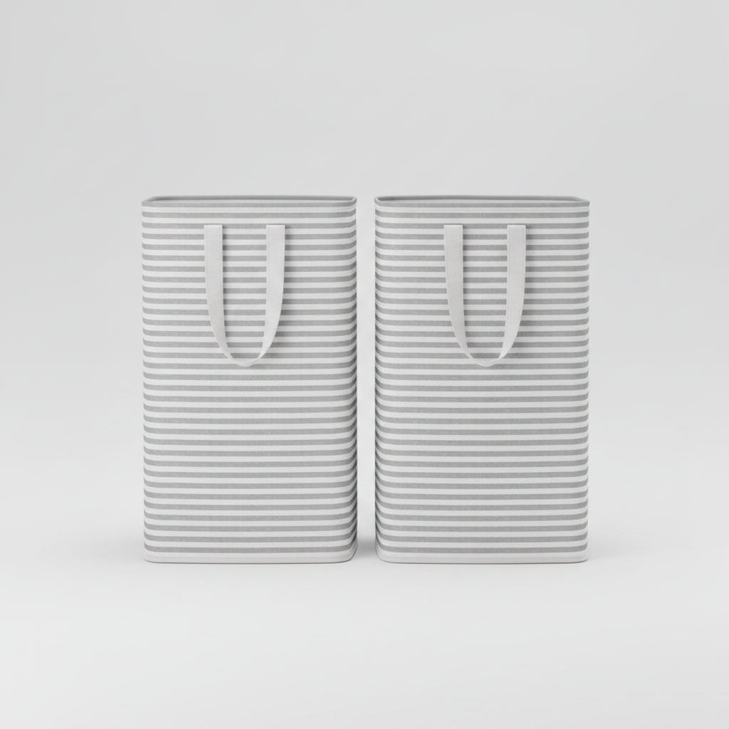 Generic 2-Pack Collapsible Laundry Basket 80L Each with Handles and Waterproof C