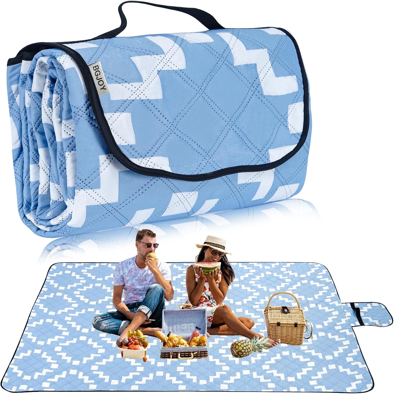 FIRNGOODS Waterproof Picnic Blanket Foldable Large Sand-Free