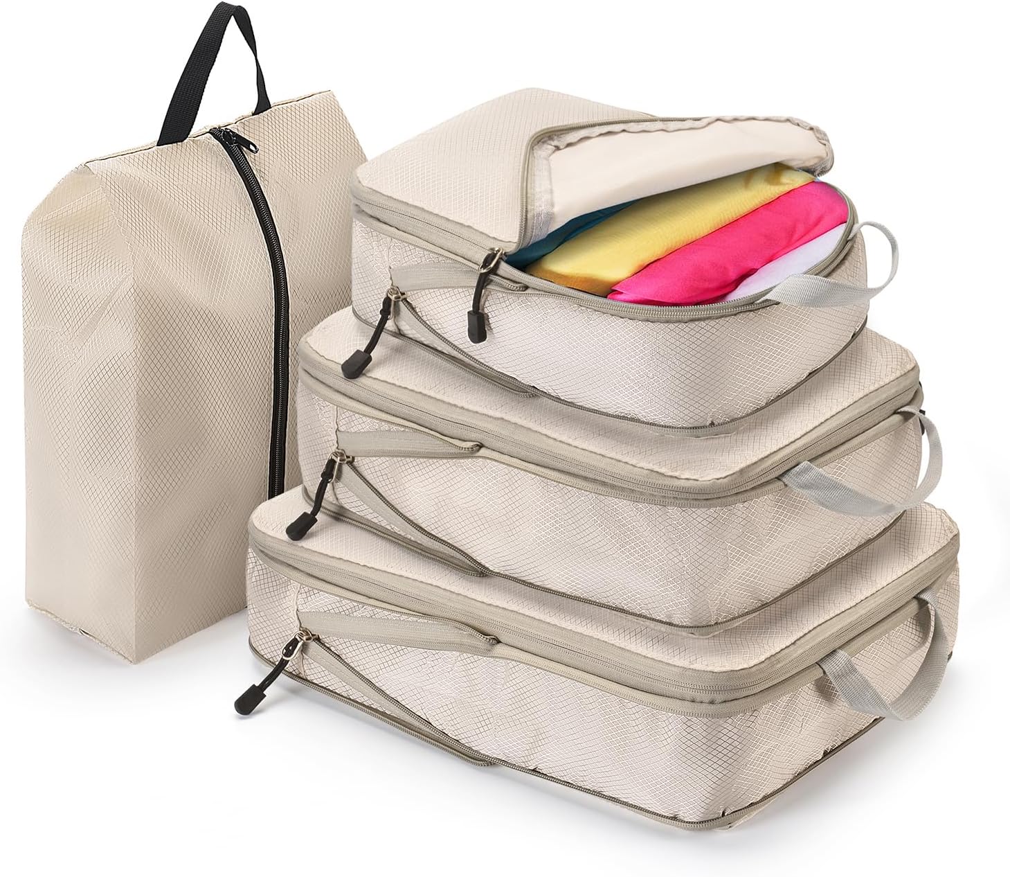 FIRNGOODS Travel Packing Cubes Set Compression Organizer