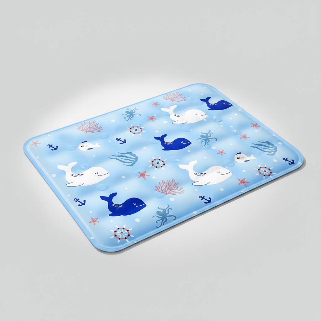 FIRNGOODS Kühlmatte für Haustiere selbstkühlend Gelpad groß
