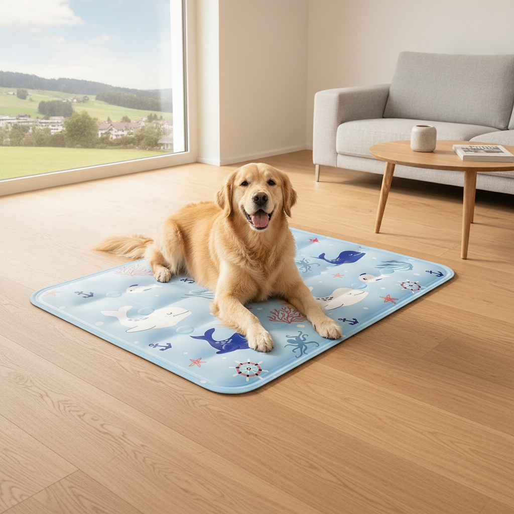 FIRNGOODS Kühlmatte für Haustiere selbstkühlend Gelpad groß — view 2
