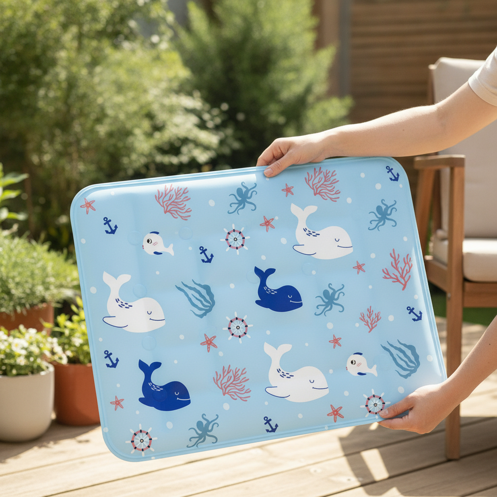 FIRNGOODS Kühlmatte für Haustiere selbstkühlend Gelpad groß — view 4