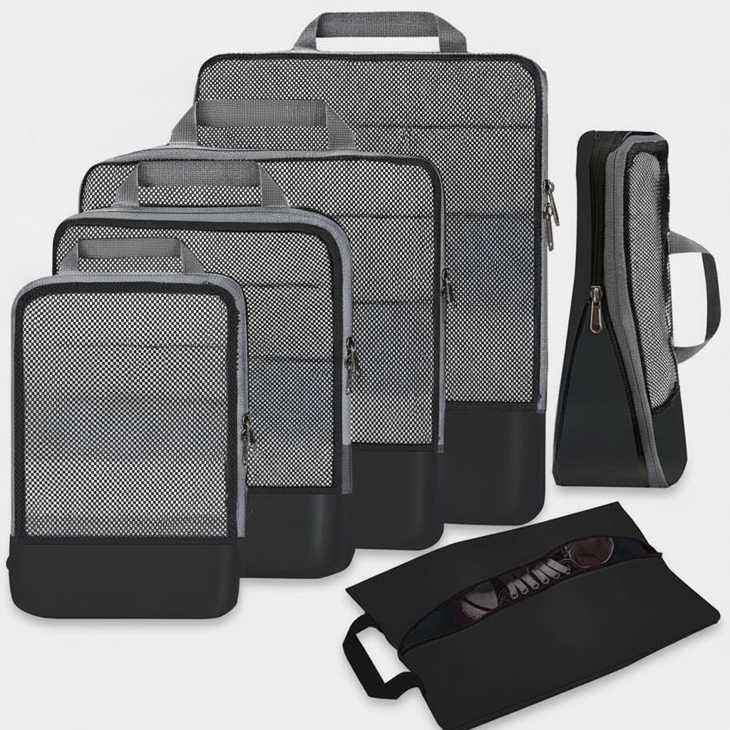 FIRNGOODS Kompressions-Packwürfel Set 6-teilig für Reisen