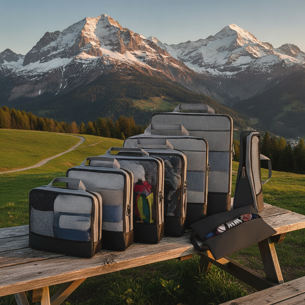FIRNGOODS Kompressions-Packwürfel Set 6-teilig für Reisen — view 5