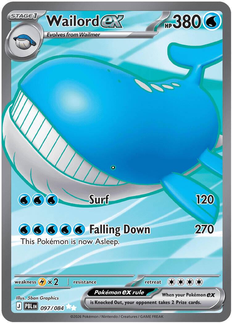 Wailord ex #97 · Pokémon Pitch Black · Sammelkarte