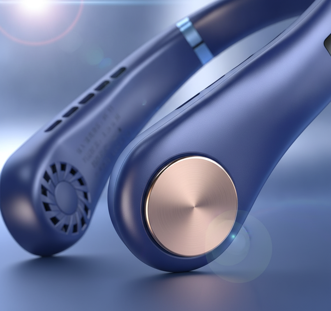 FIRNGOODS Wiederaufladbarer Nackenventilator mit 5200mAh Akku und blattlosem Design — view 2