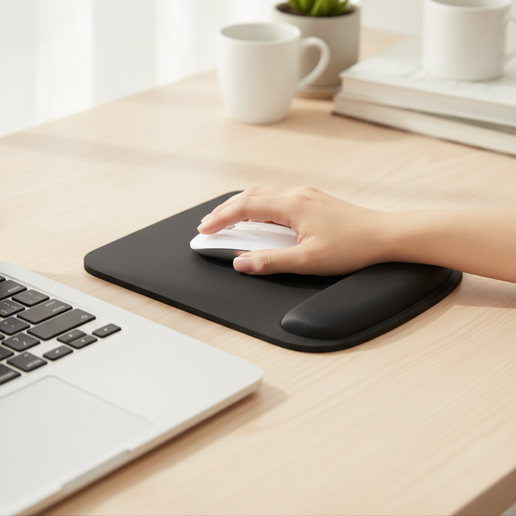 Ergonomisches Mauspad mit Handgelenkauflage – Memory-Foam für Büro und Gaming — view 4